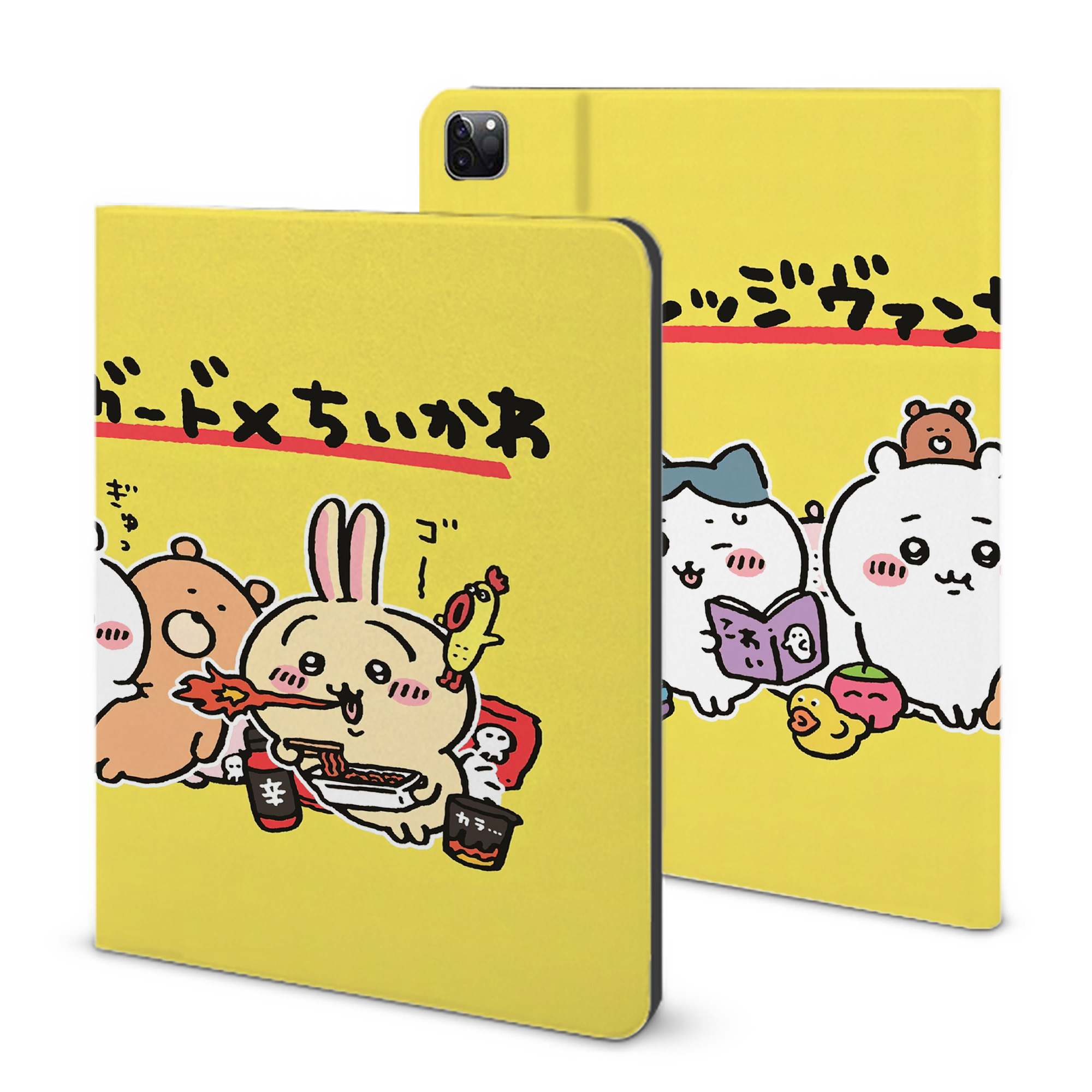 （画像用） ちいかわ Chii-kawa IPad ケース ブック型 PUレザー TPU 耐衝撃 軽量 薄型 ペン収納なし 全面保護 IPad 各モデル対応